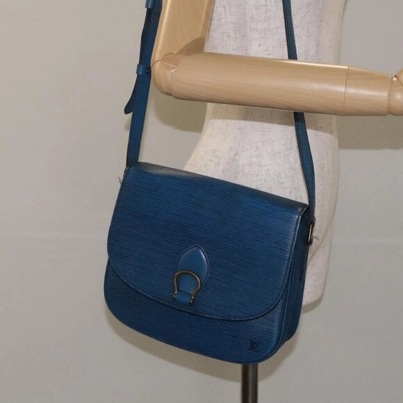 LOUIS VUITTON Epi Saint Cloud GM Shoulder Bag Toledo Blue M52195 LV Auth BA3294 - Picture 3 of 16